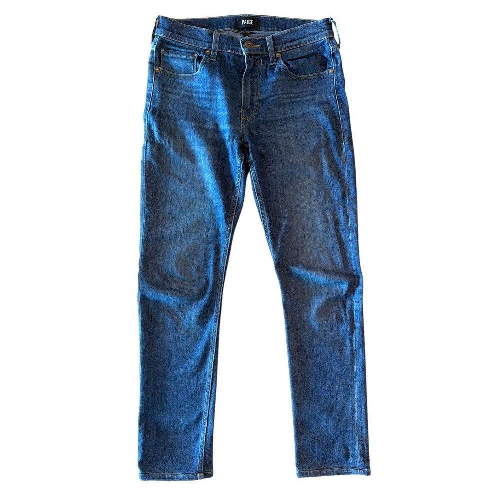 Paige Lennox‎ Slim Fit Mens Jeans 29 Blue Stretch Denim Tapered Leg Medium Wash
